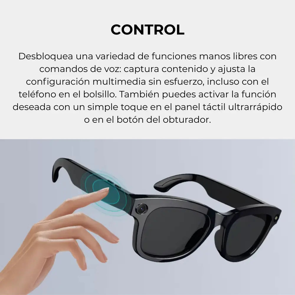 Lentes Inteligentes con Cámara - IA y Traductor